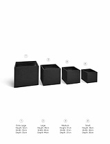 Bardwell Square Planters Set of 4 Black
