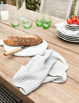 Oaksey Checked Napkin Set of 4 Natural