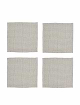 Oaksey Checked Napkin Set of 4 Natural