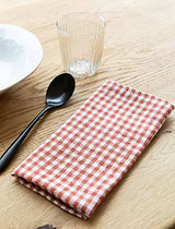 Oaksey Checked Napkin Set of 4 Rust