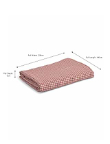 Oaksey Checked Tablecloth 140x230cm Rust