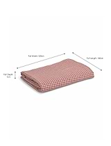 Oaksey Checked Tablecloth 160x320cm  Rust