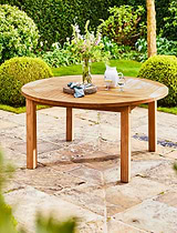 Churn Teak Round Deep Table 160cm