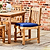 Chair Seat Cushion Large Blue