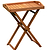 Hidcote Teak Butlers Curved Tray 55cm x 40cm & Folding Stand