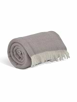 Leigh Reversible Throw Natural Wool