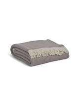 Leigh Reversible Throw Natural Wool