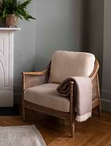 Leigh Reversible Throw Natural Wool