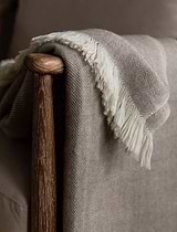 Stockwell Herringbone Throw Natural Wool