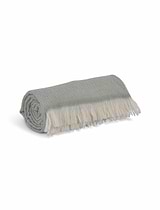 Stockwell Herringbone Throw Sage Wool