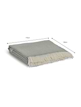 Stockwell Herringbone Throw Sage Wool