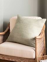 Stockwell Herringbone Cushion 60x60cm Sage Wool