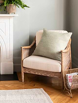 Stockwell Herringbone Cushion 60x60cm Sage Wool
