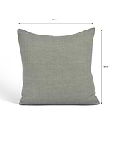 Stockwell Herringbone Cushion 60x60cm Sage Wool