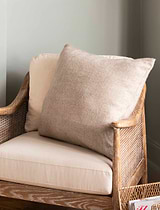 Stockwell Herringbone Cushion 60x60cm Natural Wool