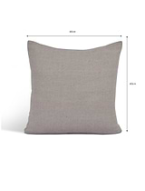 Stockwell Herringbone Cushion 60x60cm Natural Wool