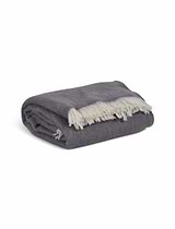 Leigh Reversible Throw Grey Wool