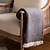 Leigh Reversible Throw Grey Wool