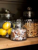 Coombe Ribbed Storage Jar Small Glass