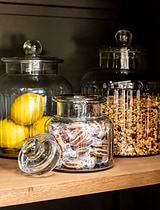 Coombe Ribbed Storage Jar Small Glass