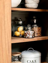 Coombe Ribbed Storage Jar Small Glass