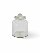 Coombe Ribbed Storage Jar Medium Glass