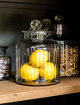 Coombe Ribbed Storage Jar Medium Glass