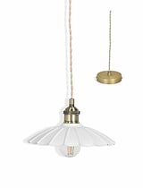 Wanstrow Ceiling Pendant Small Chalk
