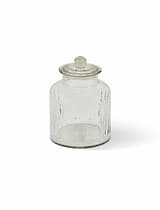 Coombe Ribbed Storage Jar Large Glass