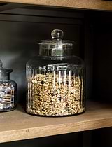 Coombe Ribbed Storage Jar Large Glass