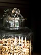 Coombe Ribbed Storage Jar Large Glass