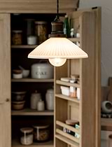 Beaulieu Ceramic Fluted Cone Pendant Antique Bronze