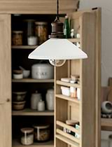 Beaulieu Ceramic Fluted Cone Pendant Antique Bronze