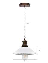 Beaulieu Ceramic Fluted Cone Pendant Antique Bronze