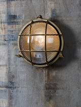 Devonport Round Bulk Head Light Brass