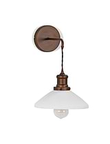Beaulieu Ceramic Fluted Cone Wall Light Antique Bronze