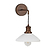 Beaulieu Ceramic Fluted Cone Wall Light Antique Bronze