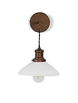 Beaulieu Ceramic Fluted Cone Wall Light Antique Bronze