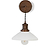 Beaulieu Ceramic Fluted Cone Wall Light Antique Bronze