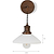 Beaulieu Ceramic Fluted Cone Wall Light Antique Bronze