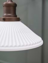 Beaulieu Ceramic Fluted Cone Wall Light Antique Bronze