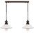 Beaulieu Ceramic Fluted Cone Double Pendant Antique Bronze