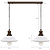 Beaulieu Ceramic Fluted Cone Double Pendant Antique Bronze
