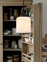 Beaulieu Ceramic Fluted Cylinder Pendant Antique Bronze