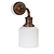 Beaulieu Ceramic Fluted Cylinder Wall Light Antique Bronze