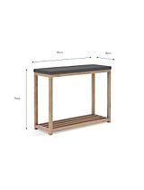 Hilcot Console Table Slate Grey Acacia Wood