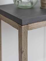 Hilcot Console Table Slate Grey Acacia Wood
