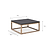 Hilcot Coffee Table Square Slate Grey Acacia Wood