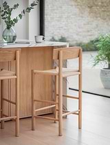 Longworth Bar Stool With Back Natural