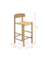 Longworth Bar Stool With Back Natural